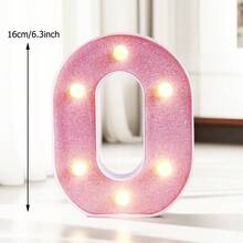 1pc 16cm Home Birthday Party Decoration LED Pink Marquee Letter Lights, Battery Powered Light Up Alphabet Letters,Wedding Proposal Decoration Marquee Letters Lamp,Christmas Home Decor Letters Sign Light,Illuminated LED Alphabet Lights - 16cm Pink Letters - View 36