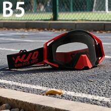 WJO Motorcycle Off-Road Goggles, Motorcycle Riding Windproof Glasses, Large Frame Wide Field Of View, Elastic Headband, Foam Face Padding, Windproof, Dustproof, Mountain Bike, Downhill, Outdoor Cycling Protective Eyewear, Multiple Colors Available - Multicolor - View 17
