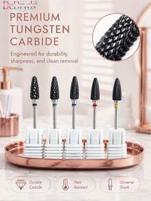 DeDryDS Juego de brocas para taladro de uñas profesional, elimina rápidamente las uñas de gel, adecuado para todos los tipos de uñas, lima de uñas duradera, adecuado para uso doméstico y de salón, fácil de limpiar, accesorios de brocas para taladro de uñas de larga duración, esencial para manicura y pedicura - Multicolor - Ver 4