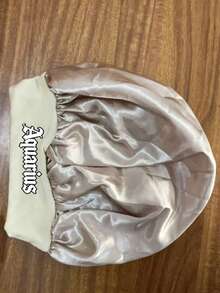 1Pc Men Satin Hair Bonnet, 12 Zodiac Constellation Letter Sleep Cap, Wide Elastic Band Silky Night Cap For Hair Protection, Custom Horoscope Headwear - Golden Gray - View 2