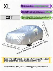 All-Season Car Cover, Sun Protection, UV Resistant, Waterproof, Dustproof, Heat Resistant, PEVA Material, Multiple Sizes Available - Multicolor - View 23