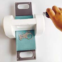 Handheld Manual Embossing Machine, Manual Roller Paper Craft Die Cutting Machine, DIY Scrapbook Greeting Card Embossing Tool, Portable No-Power Hand-Operated Cutting And Embossing 2-In-1 Tool, Cardstock Scrapbook Crafting Machine - Multicolor - View 5