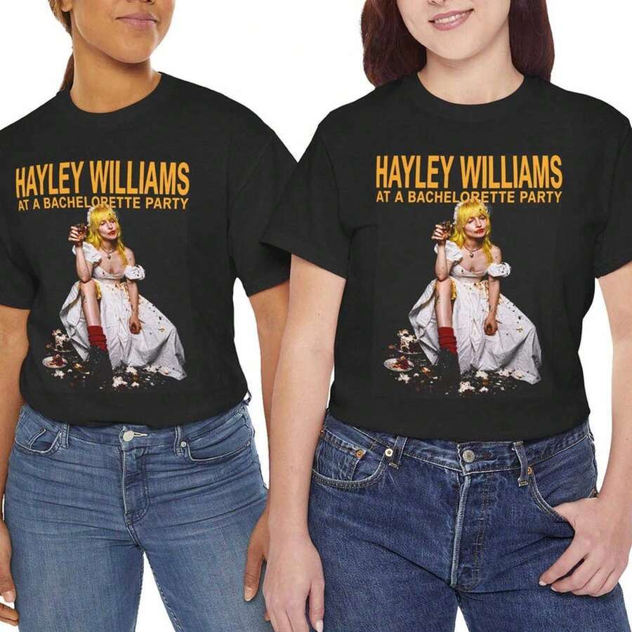 Camiseta de Hayley Williams, camiseta con motivos de un concierto de gira para una fiesta de despedida de soltera, camiseta unisex de una banda. - Negro - Ver 1