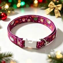 1 buah Kalung Natal Hewan Peliharaan, Kalung Anjing/Kucing Berbentuk Topi Natal Lucu, Pohon Natal, dan Kado Natal - Rose Red - View 8