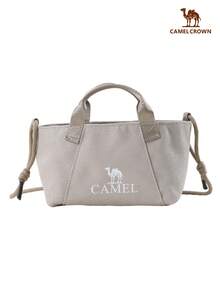 CAMEL CROWN 中性輕便斜跨胸包，休閒單肩背包，適合工作與戶外旅行 - 卡其色 - 查看 2