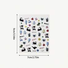 Star Moon Black Cat Cute Stickers DIY Decorative Sticker Base Material Camera Stickers Cartoon Stickers Embossed 3D DIY Phone Case Camera Stickers, This Is A DIY Phone Sticker.[This Product Is Not Intended For Children] - Multicolor - View 2