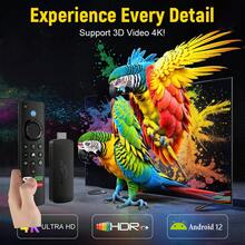 I96 D7 Android 12.0 TV Stick ATV Quad-Core WiFi6 2.4G/5.8Ghz BT5.0 Perangkat Streaming 4K HD, Kompatibel Dengan TV Dan Proyektor, Konfigurasi [2GB RAM+16GB ROM] - Hitam - View 3