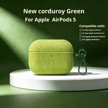 Corduroy Fine Fabric Texture Protective Case Compatible With Airpods 5, Minimalist Luxury Earphone Shell Compatible With AirPods 1/2/3/4/5/Pro/Pro2/Pro3 Bluetooth Earphones - Multicolor - View 13