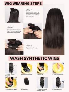 Clip-In Hair Extensions, 16-28 Inch Wavy/V-Shaped Hair Extensions, One-Piece Black Color, Lightweight Hair Extensions With 4 Clips, For Women, Halloween - Black - View 8