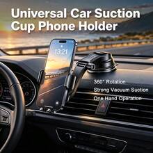 Universal Car Dashboard Phone Holder, Strong Suction And Anti-Shake/360° Rotating/Suitable For Vehicle Use, Compatible With Most Phone Models, Stable Handsfree Mobile Stand For Vehicle Driving Navigation - 02 - View 1