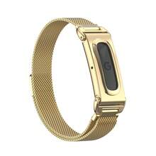 1pc Milanese Metal Watch Band With Protective Case, Compatible With Google Air, Magnetic Stainless Steel Braided Strap, Breathable Adjustable Smartwatch Replacement Band, Unisex Luxury Watch Accessory - Gold - View 2