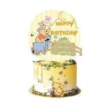 Disney Kitchen & Dining Dessert Decor Tools Winnie The Pooh Cake Decoration Set, Cartoon Character Dessert Toppers With Honey Pot, Suitable For Birthday Celebrations, Halloween, Christmas And New Year Party Decorations - View 9
