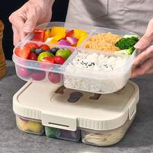 Bento Box Adult, Lunch Box For Student, Microwaveable PP Bento Lunch Box With Compartments, Leakproof Small Lunch Containers With Lids, Salad Container For Lunch, Insulated Lunch Bag For School - Multicolor - View 5