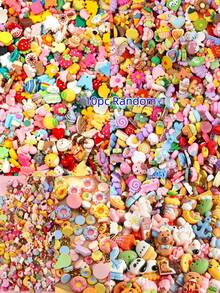 10-500Pcs Random Cartoon Resin Flatback Charms, Cute Girly Mixed Style DIY Accessories For Phone Case, Keychain, Hair & Jewelry Making - Multicolor - View 10