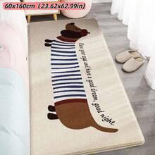 1pc Dachshund Letter Pattern Rug, Bedside Rug, Christmas Decor Rug, Home Decor, Skin-Friendly Comfortable, Washable Rug, Doormat, Bathroom Mat, Living Room Decor, Bedroom Decor Rug, Bedroom Rug, Bathroom Decor Rug, Bathroom Mat, Study Room Closet Decor - A - View 14