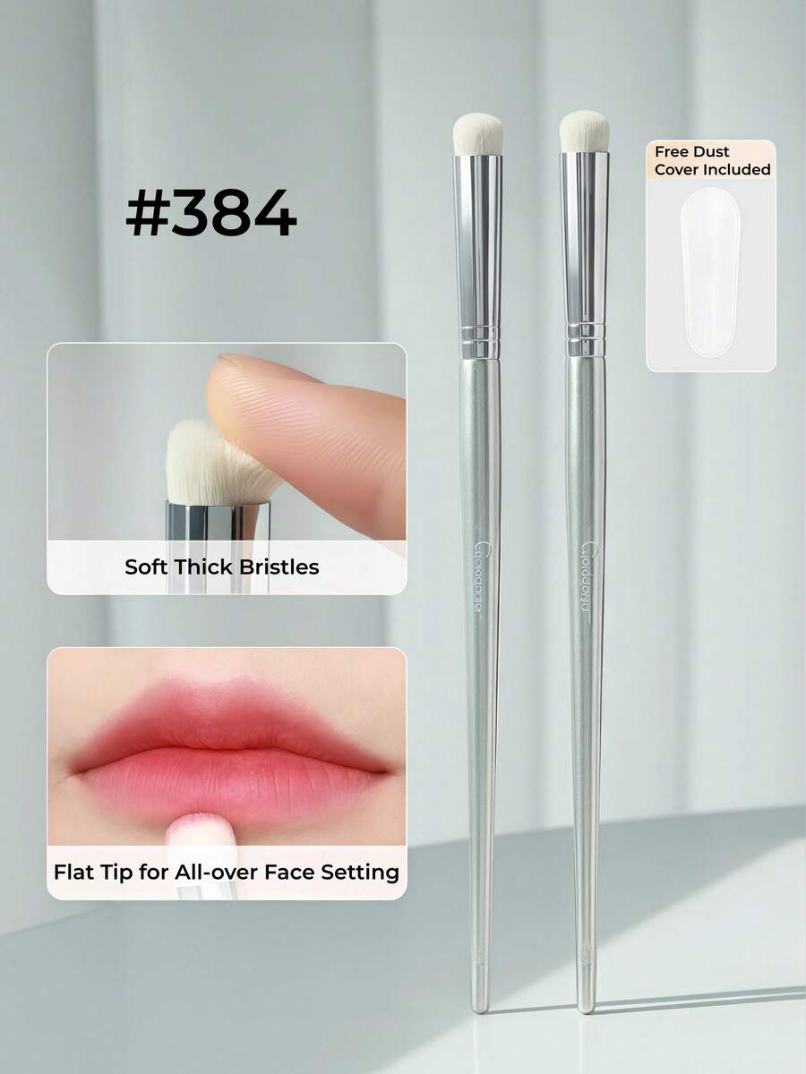 GUOXIAONIU Round Lip Brush, Full Rounded Tip For Bitten Lip Makeup, Soft Dense Bristles Lip Contour Blending Brush With Dust Cover