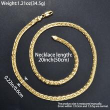 Personalized Pendant 14K Gold Plated Beaded Woven 6mm Necklace, Suitable For Women And Men For Daily And Party Wear - Gold - View 7