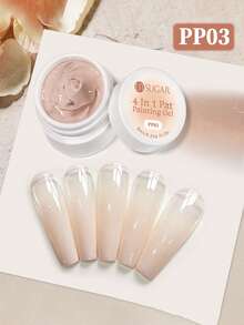 UR SUGAR 5pcs/Pack 4-In-1 Multi-Function Sculpting Gel 8ML Single Box, Suitable For Gradient Blush Effect And Hand-Painted Design, Thick Texture Easy To Shape, UV LED Light Curing - Multicolor - View 15