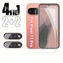 2+2件組 相容 Pixel 11 Pro XL/Pixel 11 Pro/Pixel 10 Pro Fold/10 Pro/10 Pro XL/10A/10/Pixel 9 Pro/Pixel 9 系列手機螢幕保護貼,指紋解鎖鋼化玻璃螢幕保護貼,透明高畫質、防指紋、防刮、無氣泡易安裝 - 無色 - 查看 3
