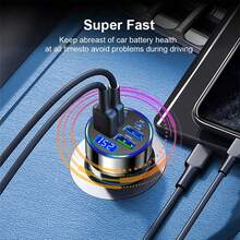 1pc USB PD Type-C Car Charger Adapter, Luxury Style, Suitable As Holiday/Birthday Gift - A - View 9