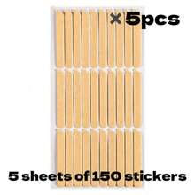 3/5/10/50pcs Nail Supplies Kraft Paper Double-Sided Display Tape, Suitable For Nail Salon Display And Packaging, Double-Sided Nail Display Tape, Can Be Used For Nail Tips, Color Cards And Crystal Handle Nail Adhesion. - Brown - View 8