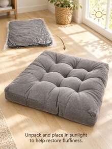 Bantal Lantai Tatami Persegi Besar 55CM, Bantalan Kursi Berumbai Tebal, Bantal Lantai Empuk Lembut untuk Ruang Tamu, Kamar Tidur, Membaca, Meditasi & Tempat Duduk di Lantai - Bantalan kursi tebal persegi - View 9