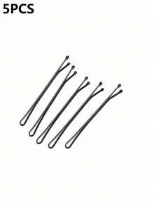 50/5pcs Mini Black Hair Clips, High Quality Hair Clips For Updo, Suitable For Girls And Women, All Hair Types, Heatless Curling, Hair Curler - Black - View 7