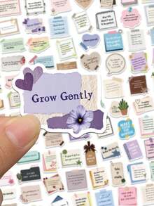 100PCS Encourage Notes Stickers – Inspirational Motivational Positive Affirmation Decals – Aesthetic Vintage Pastel Boho Stickers For Journal, Scrapbook, Guitar, Notebook & DIY - Multicolor - View 7