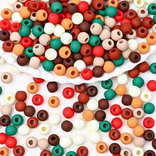 50/100pcs Manik-Manik Akrilik Matte Lubang Besar, Manik-Manik Spacer Bulat Buram Warna-warni 10mm, Untuk Pembuatan Perhiasan DIY, Makrame & Perlengkapan Kerajinan Tangan - Warna acak - View 6