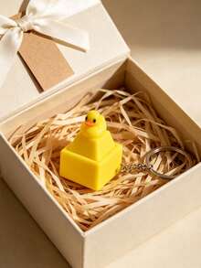 1pc Cute Little Yellow Duck Keychain, Animal Key Ring, Fashion Bag Charm Keychain, Ideal Gift For Women's Daily Use - Multicolor - View 4