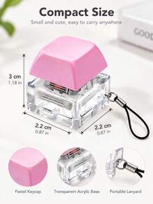 48/24/12/8/4/2/1pc Stealth Click Fidget Keychain - A Tactile Toy Designed To Stress And Enhance Focus. This Ultra-Portable Mini EDC Gadget Features A Satisfying Silent Press, Perfect For Use At The Office, During Study Sessions - Multicolor - View 7