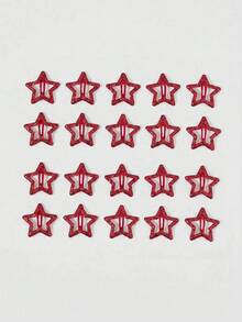 20/10/1pc Women's Glowing Red Star Hair Clips, Hair Accessories Including Bangs Clips, Glowing Hair Clips Claw Clips For Concerts And Parties - Multicolor - View 5