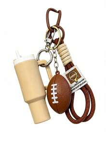 Sporty Football Bag Charm, Tennis Bag Charm, Mini Simulated Sports Water Bottle Bag Charm, Women's Multifunctional Bag Pendant, Cute Wallet Keychain And Backpack Charm, Fun Multi-Pendant Bag Accessory With Interesting Theme Design, Suitable For Personalizing Wallets, Backpacks, Handbags And Keys - Multicolor - View 8