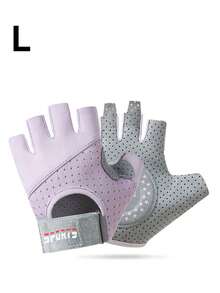 Ueasy 2pcs Women's Non-Slip Half-Finger Fitness Gloves, Breathable Micro-Pore Material & Gel Palm Padding, Adjustable Hook & Loop Wrist Strap, Multi-Function Gloves Suitable For Weightlifting, Cycling, Pull-Up Training - Multicolor - View 24