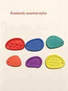 1 Pack Of 1/6/12/18-Piece Finger Sensory Stones: Soft Texture Hand Massage Tools For Teenagers - Hand Training Props, Random Styles And Colors - Multicolor - View 10