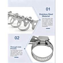 Set 10 buah Penjepit Selang Lipat Stainless Steel, Penjepit Selang Udara, Air, dan Bahan Bakar Bentuk T yang Kokoh - Berbagai gaya - View 3