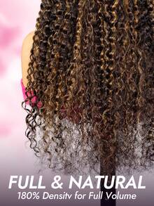 ISEE Hair Wear Go Half Wig Water Wave Flexible Fit 3 In 1 Half Wig With Drawstring Highlight Color Wear And Go Glueless Human Hair Wig 180% Density 14-16 Bob 18-28 Regular Inch Daily Use For Women - S2/30 - View 7