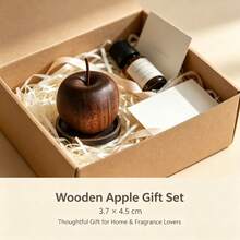 Apple-Shaped Aroma Diffuser Ornament, Space-Saving Design, Just Add Essential Oil For Slow Fragrance Release, Combines Decorative And Flameless Aromatherapy Functions, Suitable For Various Home Decor Styles, Adds Healing Atmosphere To Daily Spaces - Set a - View 3