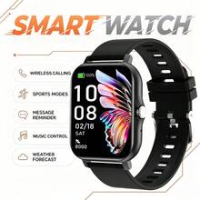 1pc Men's & Women's Comfortable Silicone Strap Sports Smart Watch, Upgraded Version With Wireless Calling, Pedometer, Calorie, Activity Tracking, Multiple Sports Modes, Remote Camera Control, Music Playback Control, Alarm Reminder, Message Notification, Multi-Function Sports Smart Watch, 1.83-Inch HD Full Screen Touch, Compatible With Android And IOS System Phones, Suitable As Holiday Gift - Multicolor - View 2