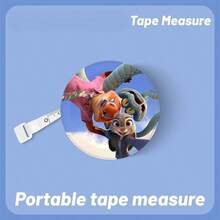 1pc Disney [One-Click Retraction] 2.0m Tape Measure, Zootopia 2 Nick & Judy Mini Tape Measure 2m Waist, Hip, Bust Measurement Soft Tape Tailoring Tool - Multi-color - View 7