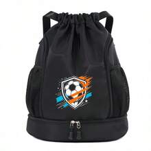 1pc Multi-Color Drawstring Cinch Bag, Simple Drawstring Closure Design, Sports Storage Bag For Football Basketball, Unisex Sports Cycling Swimming Yoga Storage Backpack, Student Backpack - Sports Backpack - View 7