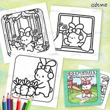 Charming Bunny Coloring Book: Bold-Easy Patterns Coloring Book For Adults And Children, Cute Bunny Rabbit Sports Daily‑Life Illustrations Coloring Pages, Holiday Present For School Supplies, Halloween, Christmas And Various Party Gatherings - Bunny - View 2