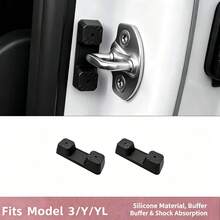 2/4 Magnetic Car Door Lock Cushions, Anti Fall Door Noise Reduction Shock Absorbers, Model Y Rubber Free Door Lock Protection Accessories - A229 - View 10