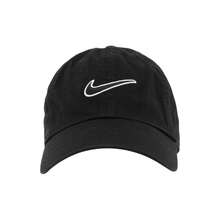 Topi Baseball Katun Nike Pria dengan Logo Samping yang Dapat Diatur, Hitam - Hitam - View 8