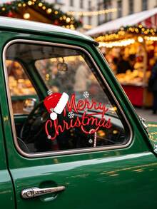 Christmas Car Window Stickers Waterproof & Sunproof Vehicle Body Decals Auto Exterior Decorations Universal Fit For Cars Trucks SUVs - A - View 2