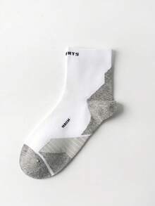 5 Pairs Men's Athletic Crew Socks, Breathable Mesh Moisture Wicking Sports Socks, Anti Blush Cushioned Mid Calf Socks For Running Gym Training - Multicolor - View 4