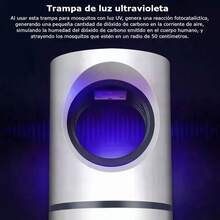 Lámpara Mata Mosquitos USB, Trampa Eléctrica para Mosquitos con Ventilador de Succión 360°, Mata Insectos Silencioso para Mosquitos, Moscas y Jejenes, para Recámara, Hogar, Oficina y Camping - C - Ver 4
