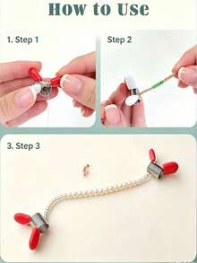 DIY Beading Accessories: Spring-Loaded Bead Stopper Clips (With Protective Rubber Sleeve) – Prevent Beads From Slipping – Essential Tool For Handmade Jewelry Making - Multicolor - View 4