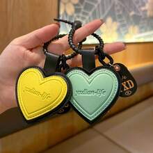 1PC Heart-Shaped PU Leather Keychain, Couple Bag Pendant, Car Key Chain, Holiday Gift, Valentine's Day Gift - Multicolor - View 2