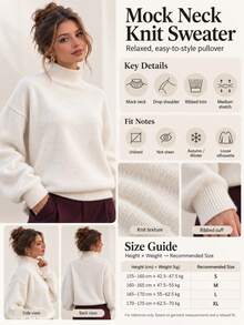 Women's Square Neck Cold Shoulder Lantern Sleeve Knit Sweater, Casual Loose Pullover, Suitable For Women, Suitable For Autumn/Winter - Apricot - View 5